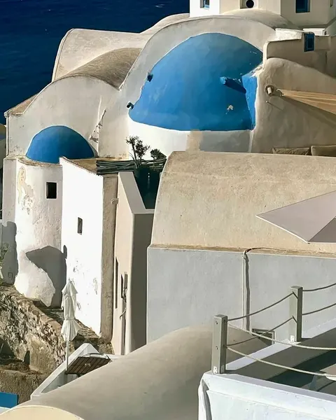 Blue domes of Santorini, Greece
